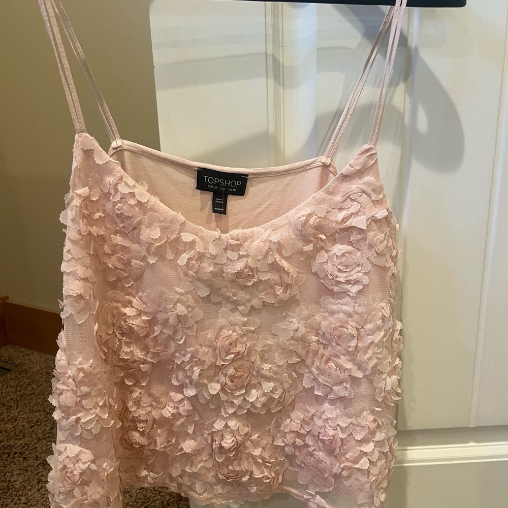 Topshop Blush Floral Camisole